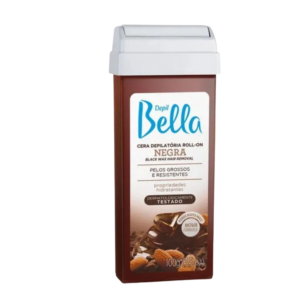 Kit 6 Refil Cera Depilatória Roll On Deo Negra Depil Bella 100g