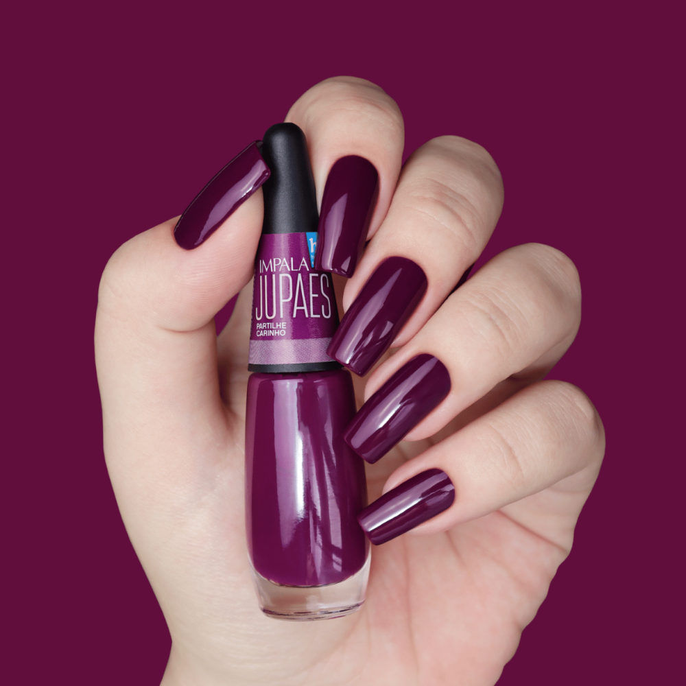Esmalte Impala Cremoso Ju Paes Partilhe Carinho 7,5ml - Vinho - Ju Paes