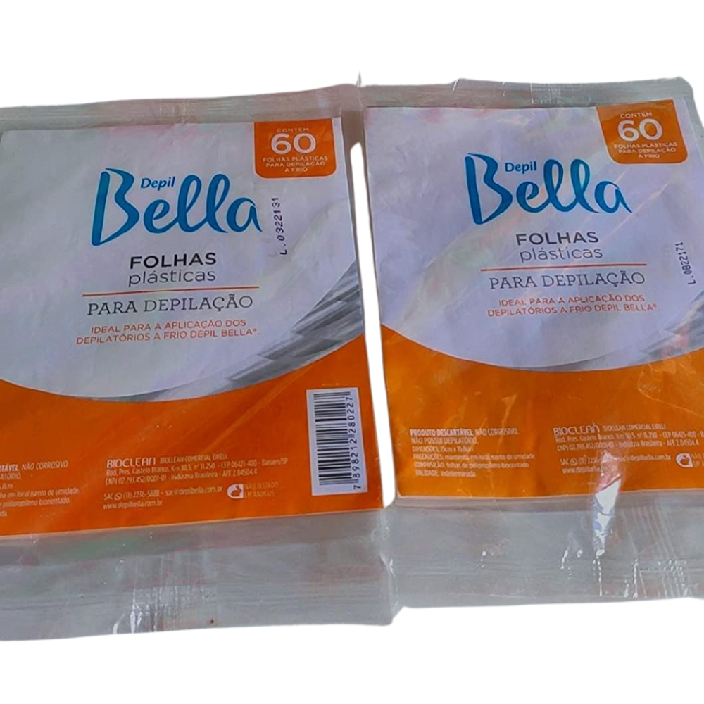 Folhas Plásticas Para Depilação A Frio 60 Folhas Depil Bella