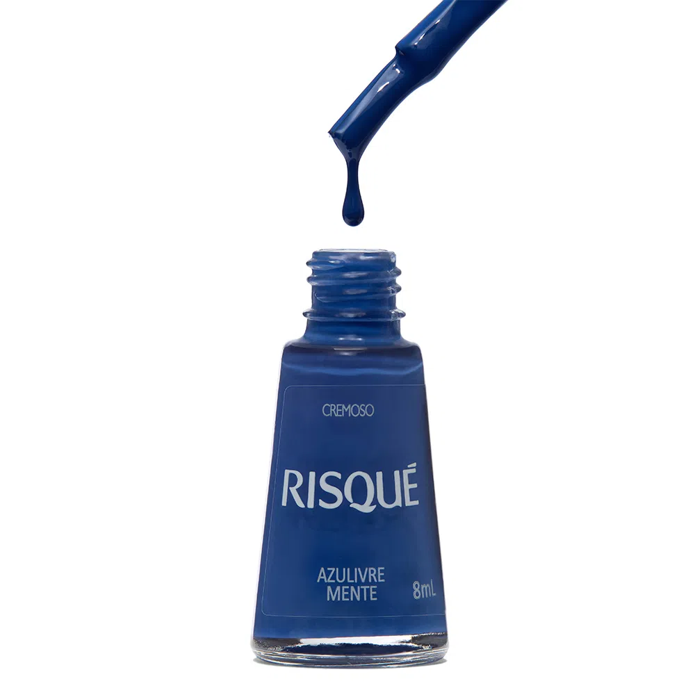 Esmalte Risqué Cremoso Azulivre Mente 8ml - Azul
