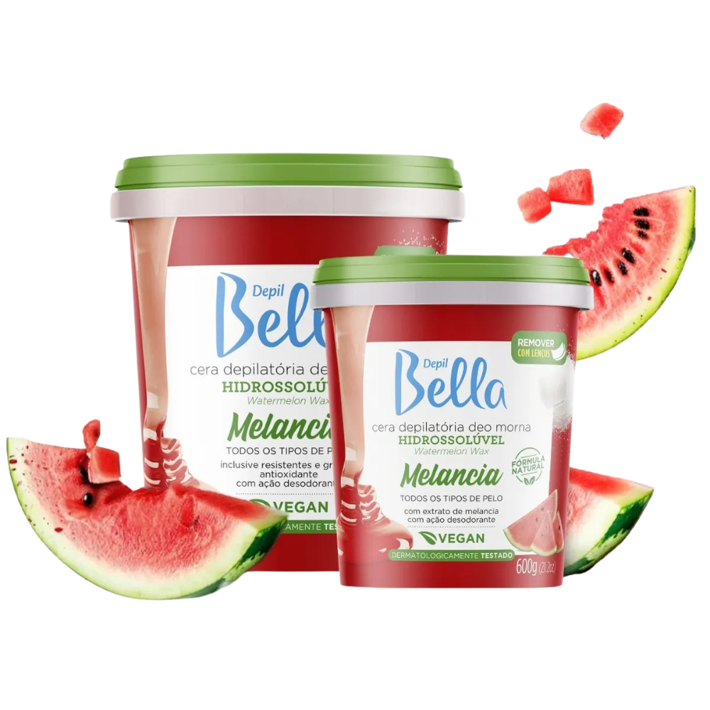 Cera Hidrossolúvel Melancia Depil Bella 1,3kg