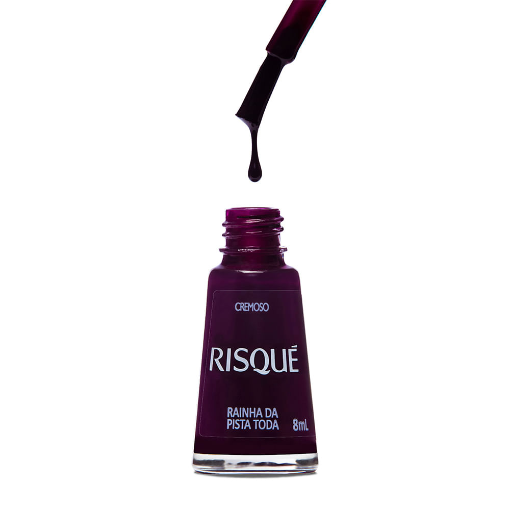 Esmalte Risqué Cremoso Rainha Da Pista Toda 8ml - Roxo