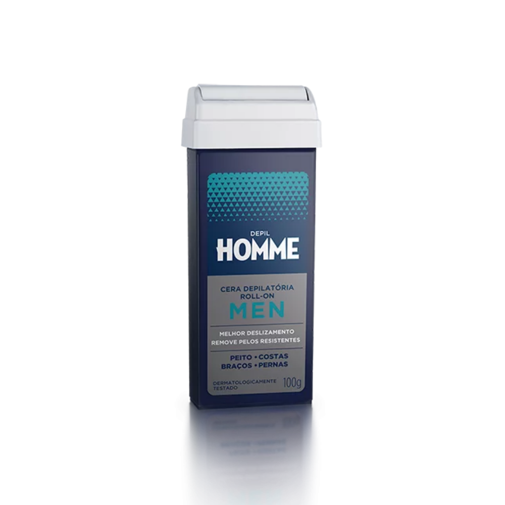 Refil Cera Depilatória Roll On Deo Masculino Depil Homme 100g