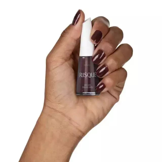 Esmalte Risqué Metálico Brilho, Brilho Meu 8ml - Marrom