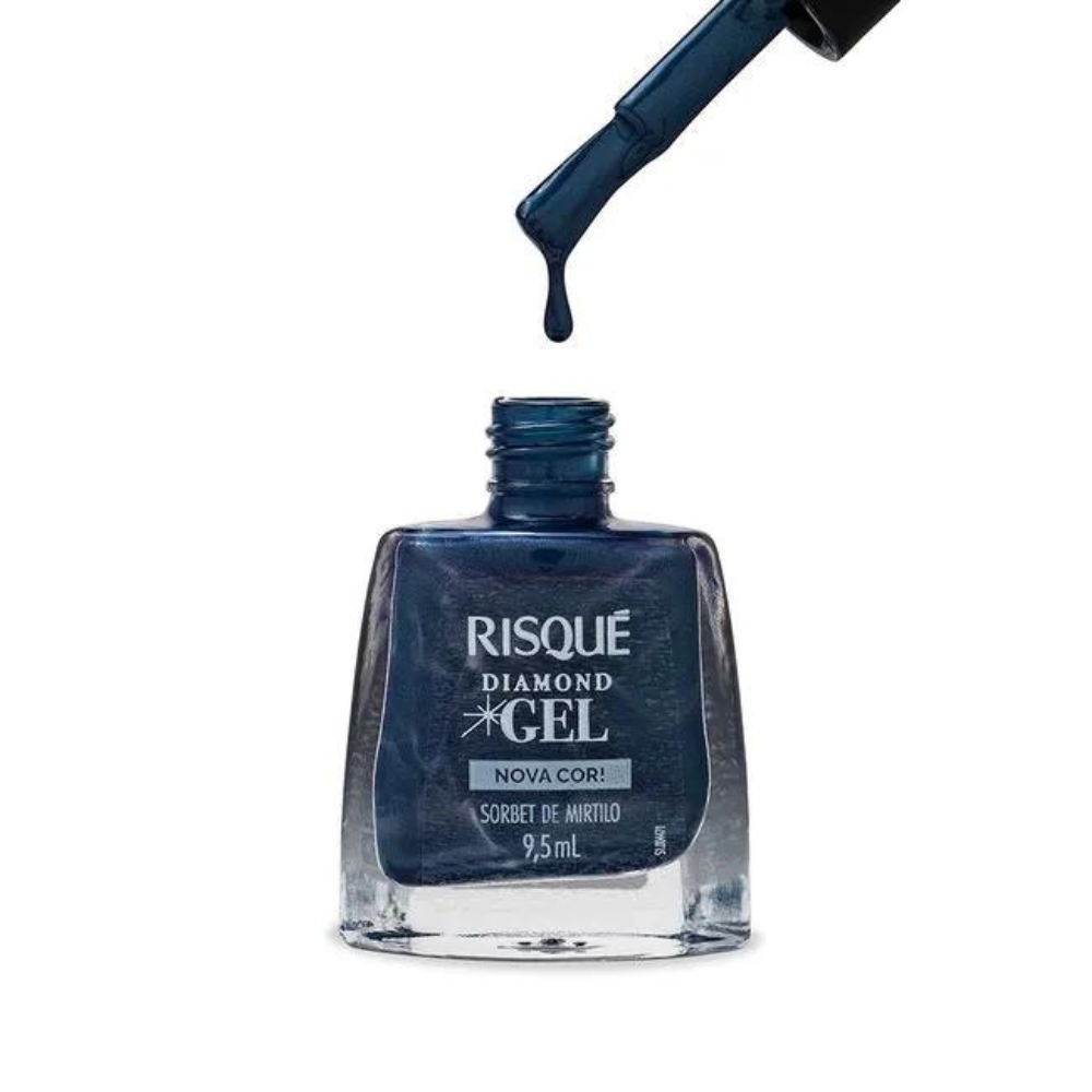 Esmalte Risqué Diamond Gel Sobert Mirtilo 9,5ml