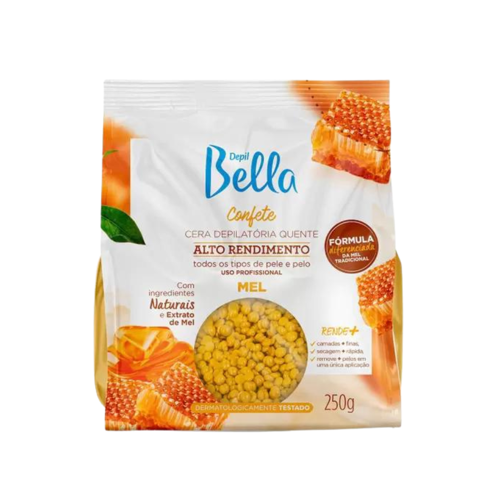 Cera Depilatória Confete Mel Depil Bella 250g