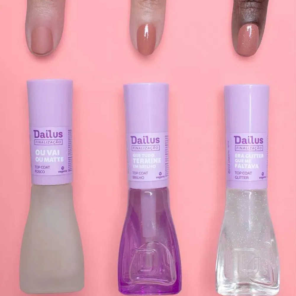 Top Coat Dailus Que Tudo Termine Em Brilho 8ml