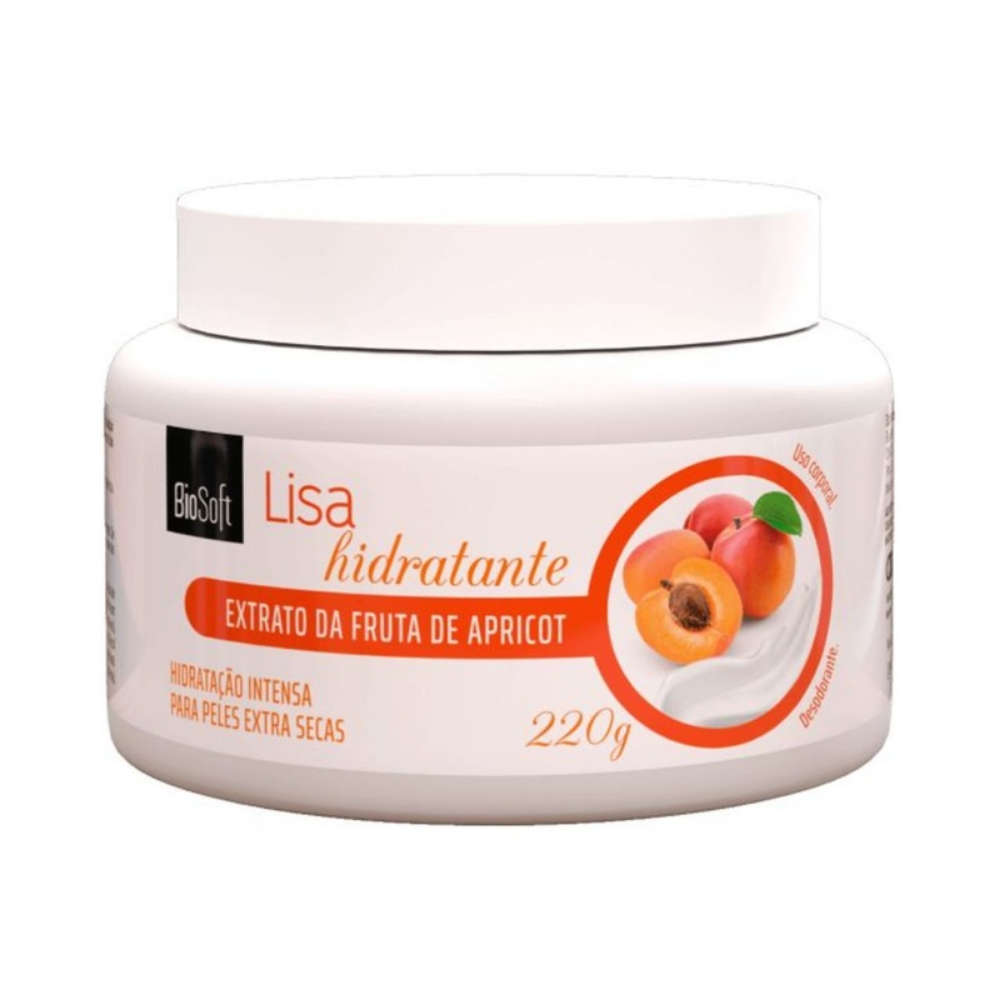 Creme Hidratante Corporal Com Extrato De Fruta Apricot Biosoft 220g
