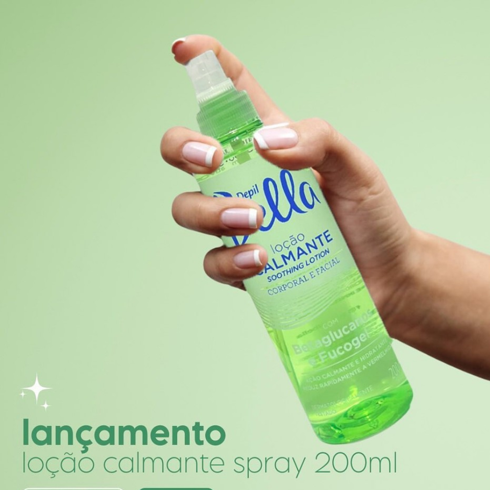 Loção Calmante Facial E Corporal Com Betaglucanos E Aminoácidos Depil Bella 200ml