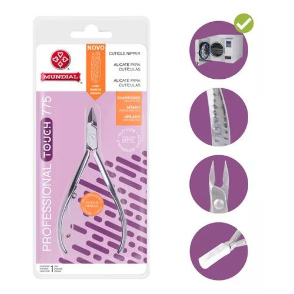 Alicate Para Cutículas Profissional Touch 775 Em Inox Mundial