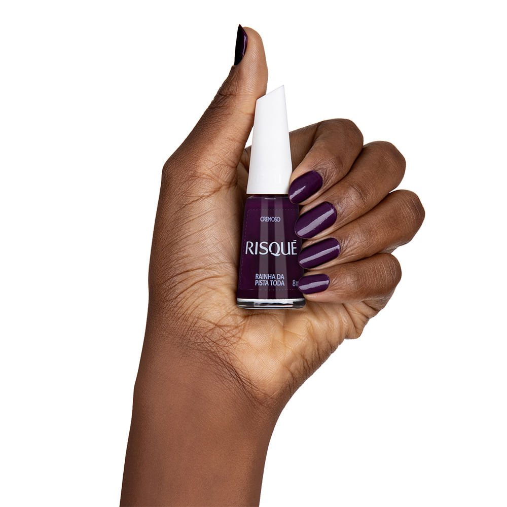 Esmalte Risqué Cremoso Rainha Da Pista Toda 8ml - Roxo