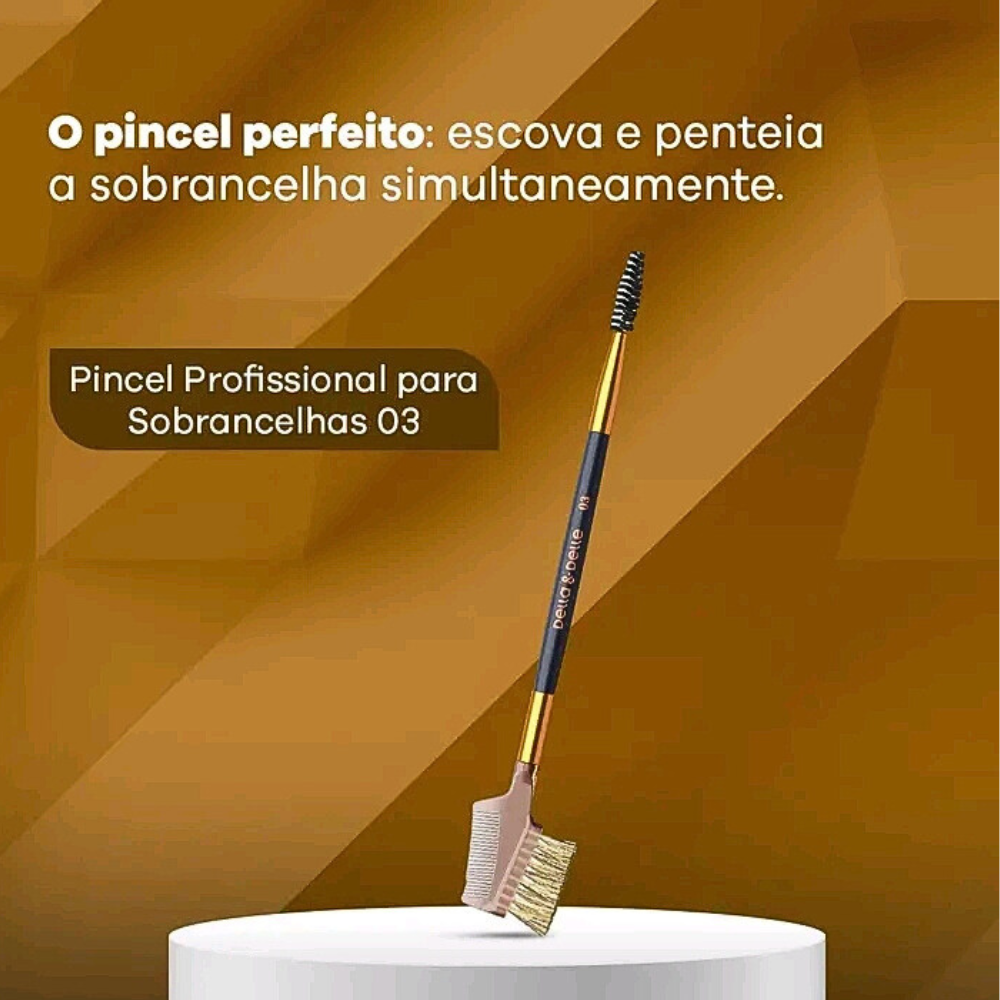 Pincel Profissional Para Sobrancelhas 3 Della e Delle