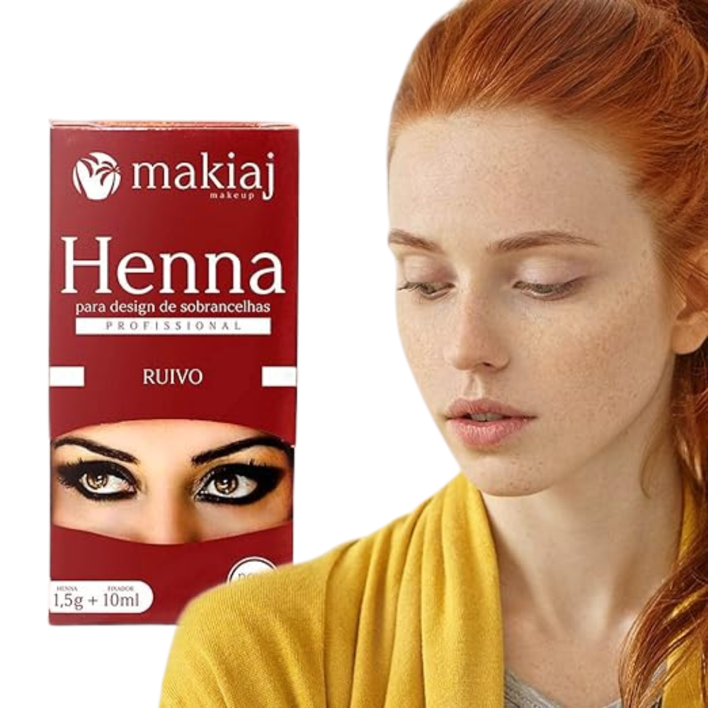 Kit Henna E Fixador Makiaj 1,5g Ruivo