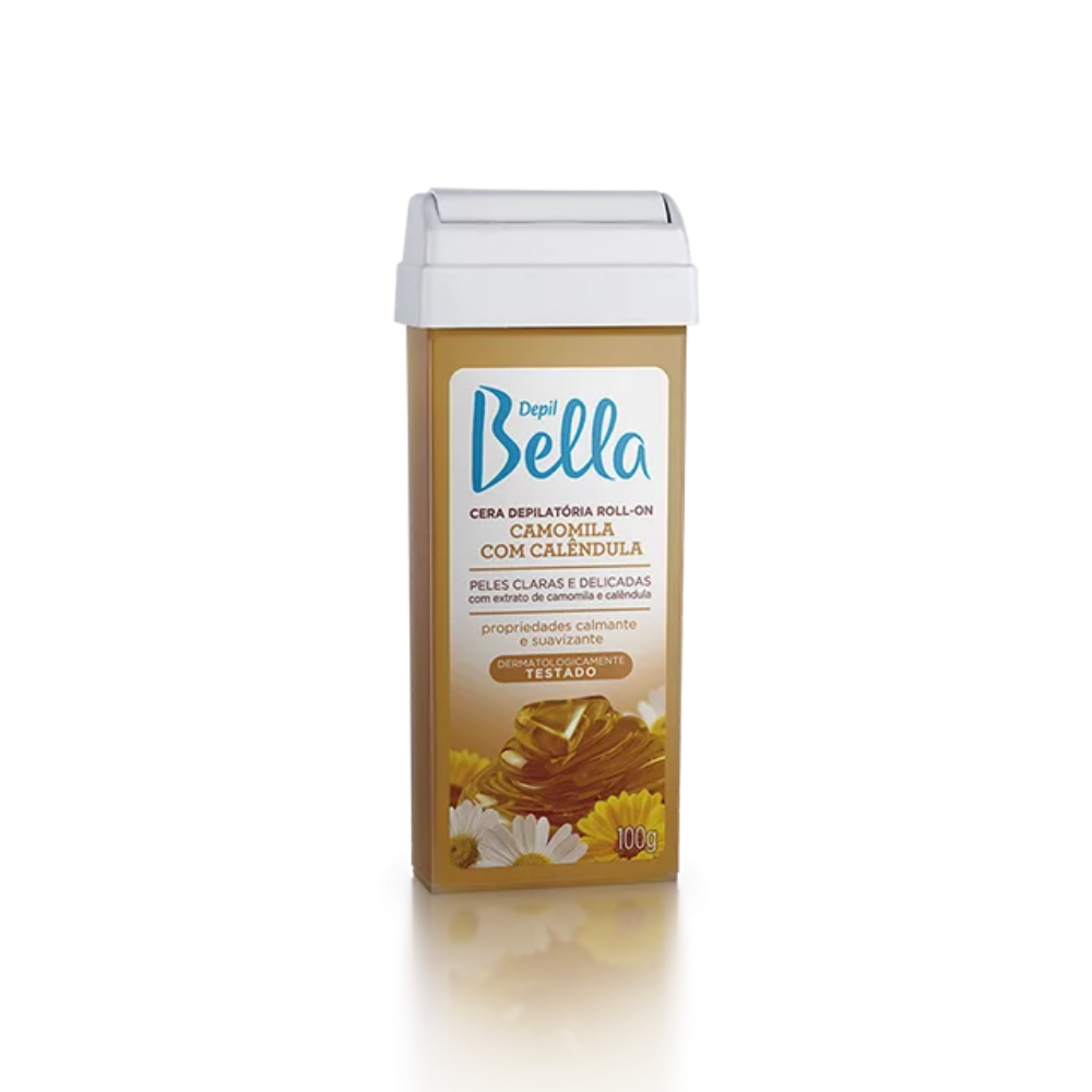 Refil Cera Depilatória Roll On Deo Camomila Com Calêndula Depil Bella 100g