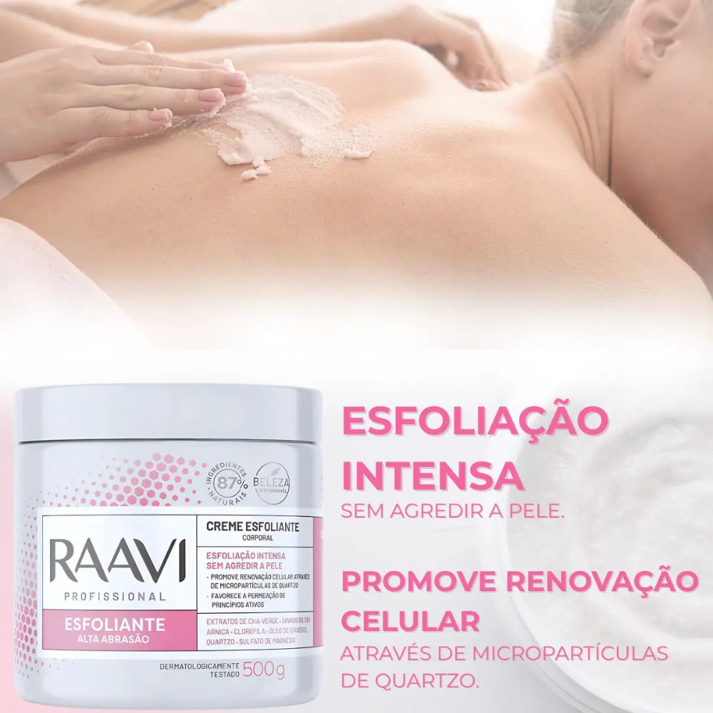 Creme Esfoliante Corporal Alta Abrasão Raavi 500g