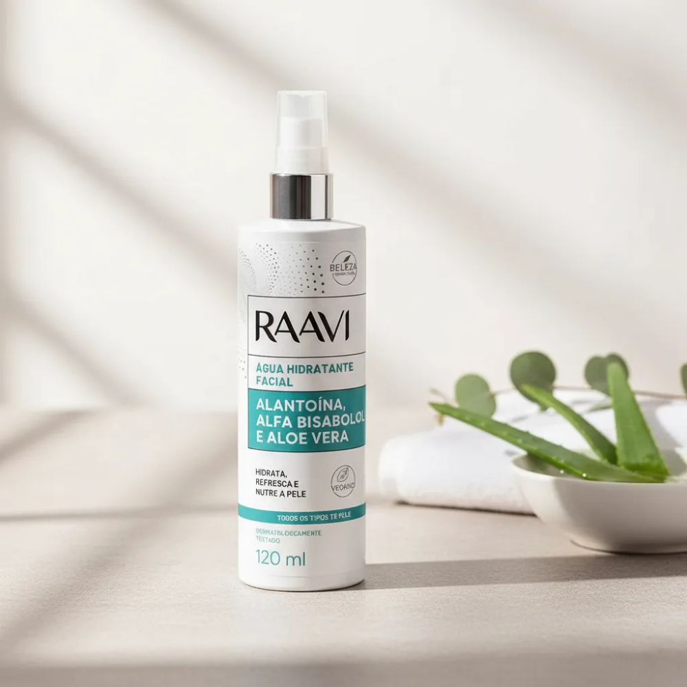 Água Hidratante Facial Raavi 120ml