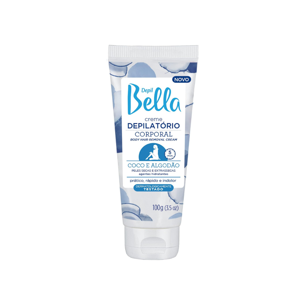 Creme Depilatório Corporal De Coco E Algodão Depil Bella 100g