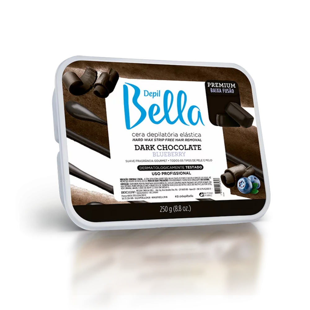 Cera Elástica Dark Chocolate BlueBerry Premium Depil Bella 250g