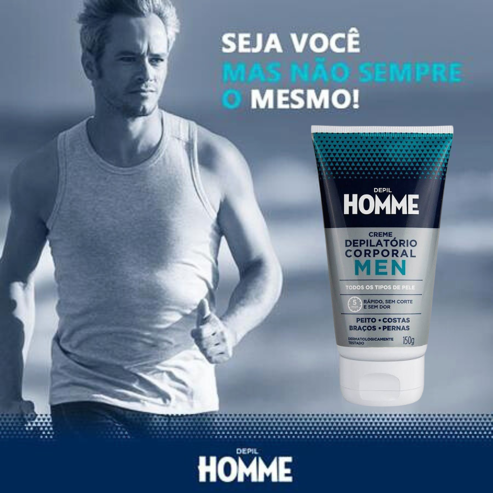 Creme Depilatório Masculino Homme Depil Bella 150g