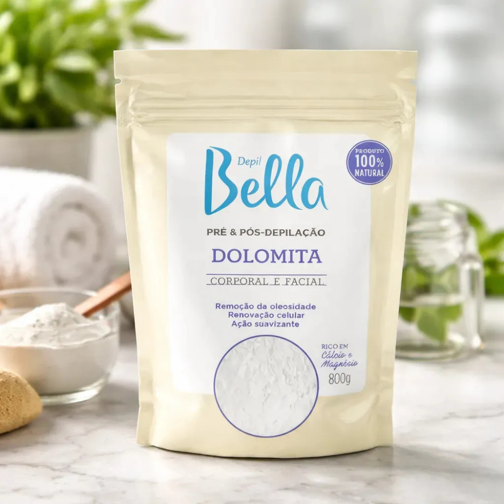 Dolomita Pré e Pós Depilação Depil Bella 800g