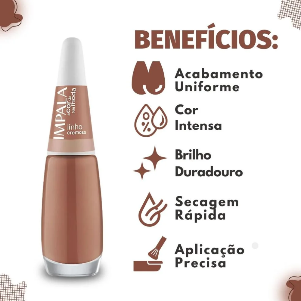 Esmalte Impala Cremoso A Cor Da Sua Moda Linho 7,5ml