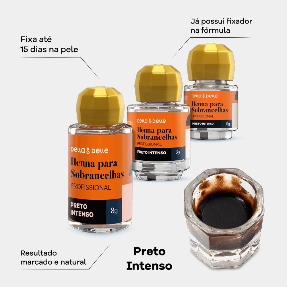 Henna Della E Delle 1,5g Preto Intenso