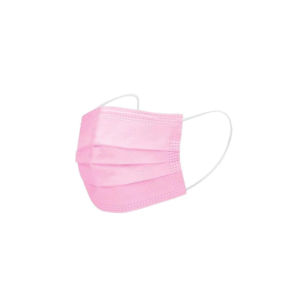 Pacote De Máscaras Descartáveis Com Elástico Rosa 25 Unidades Ntflex