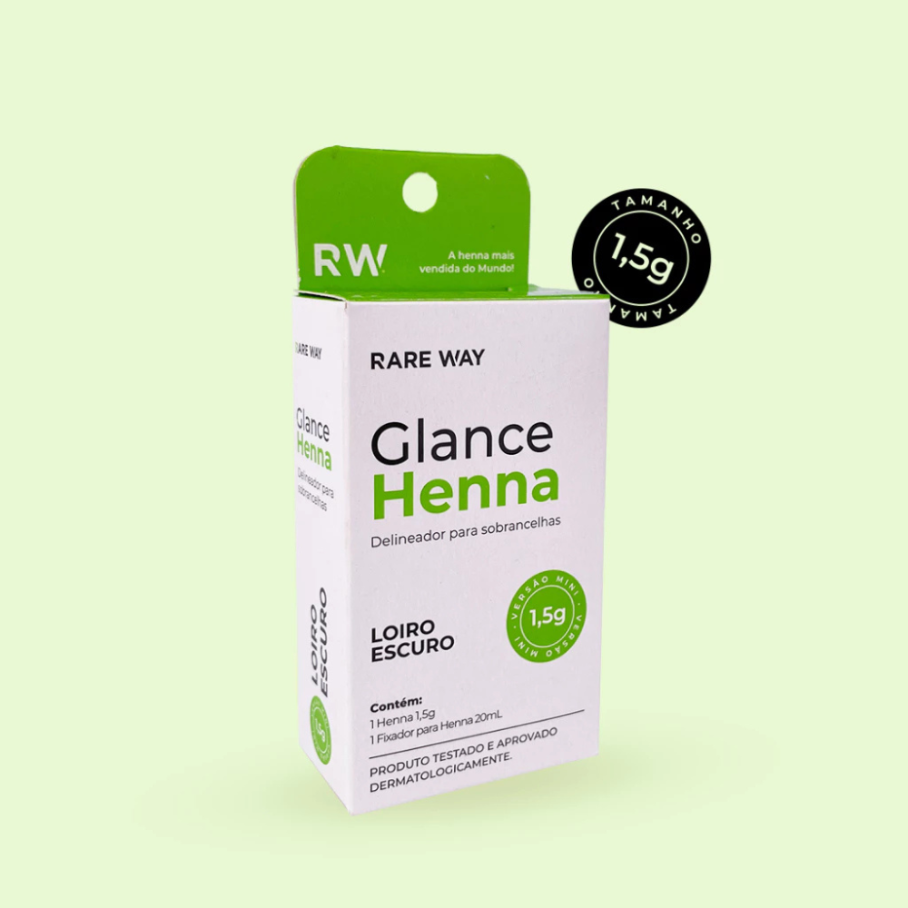 Kit 3 Hennas Glance Loiro Escuro 1,5g Rare Way