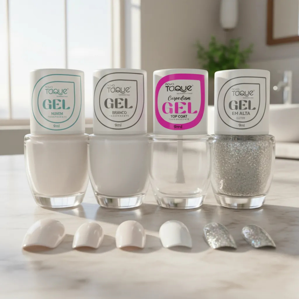 Esmalte Novo Toque Cremoso Efeito Gel Branco 9ml