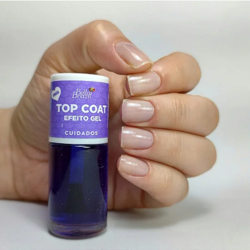 Esmalte Bella Brazil Cuidados 316 Top Coat Efeito Gel
