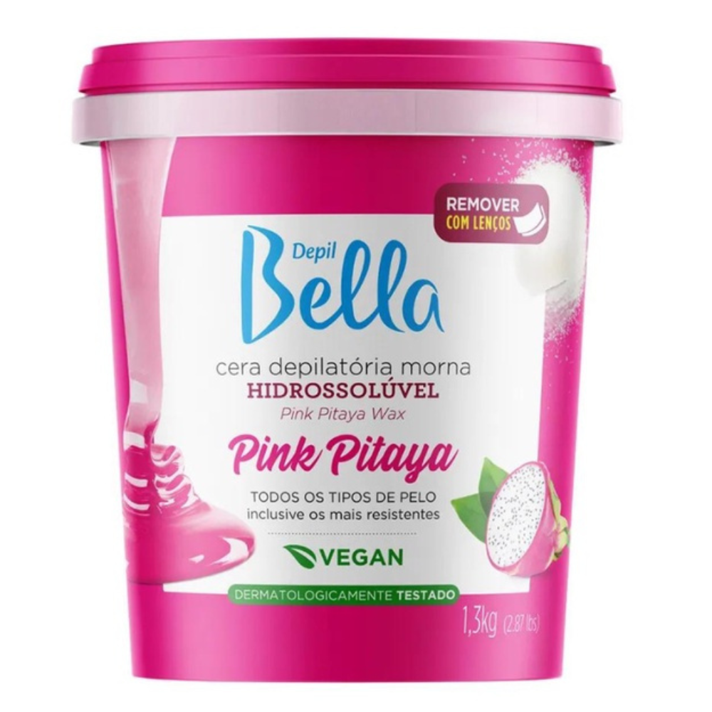 Cera Hidrossolúvel Pink Pitaya Depil Bella 1,3kg