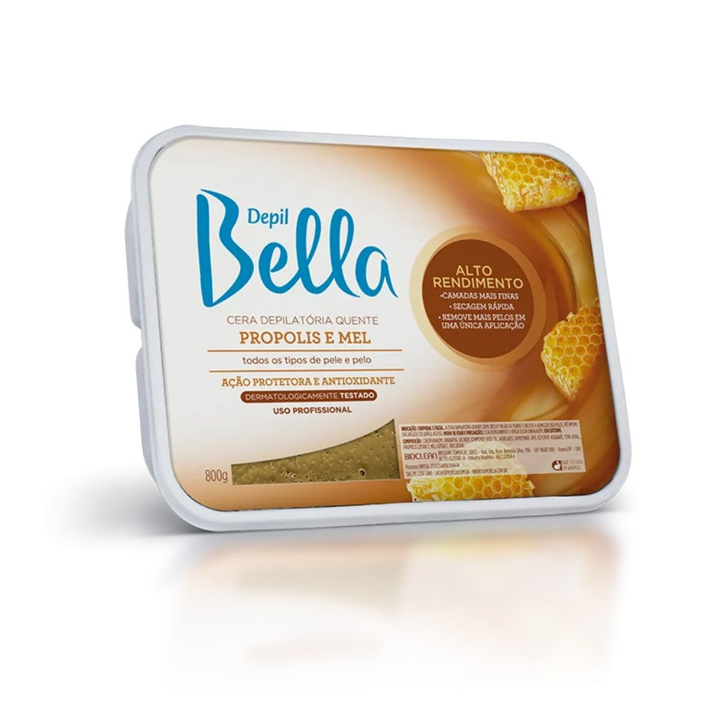 Cera Quente Em Barra Própolis E Mel Alto Rendimento Depil Bella 800g