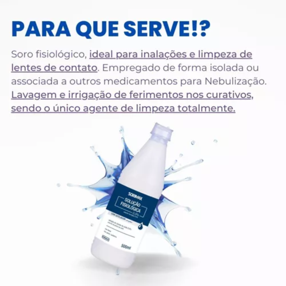 Soro Fisiológico Sorimax Farmax 500ml