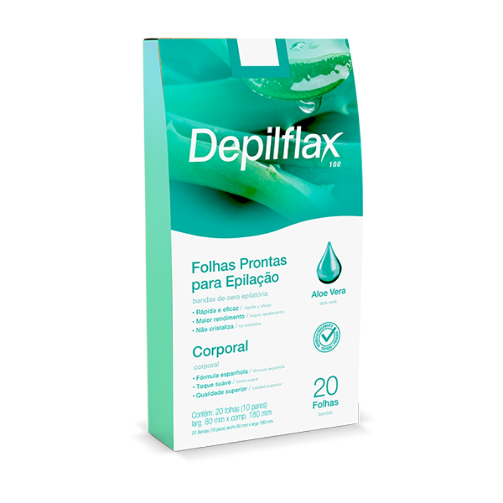 Cera Em Folhas Depilatórias Depilflax
