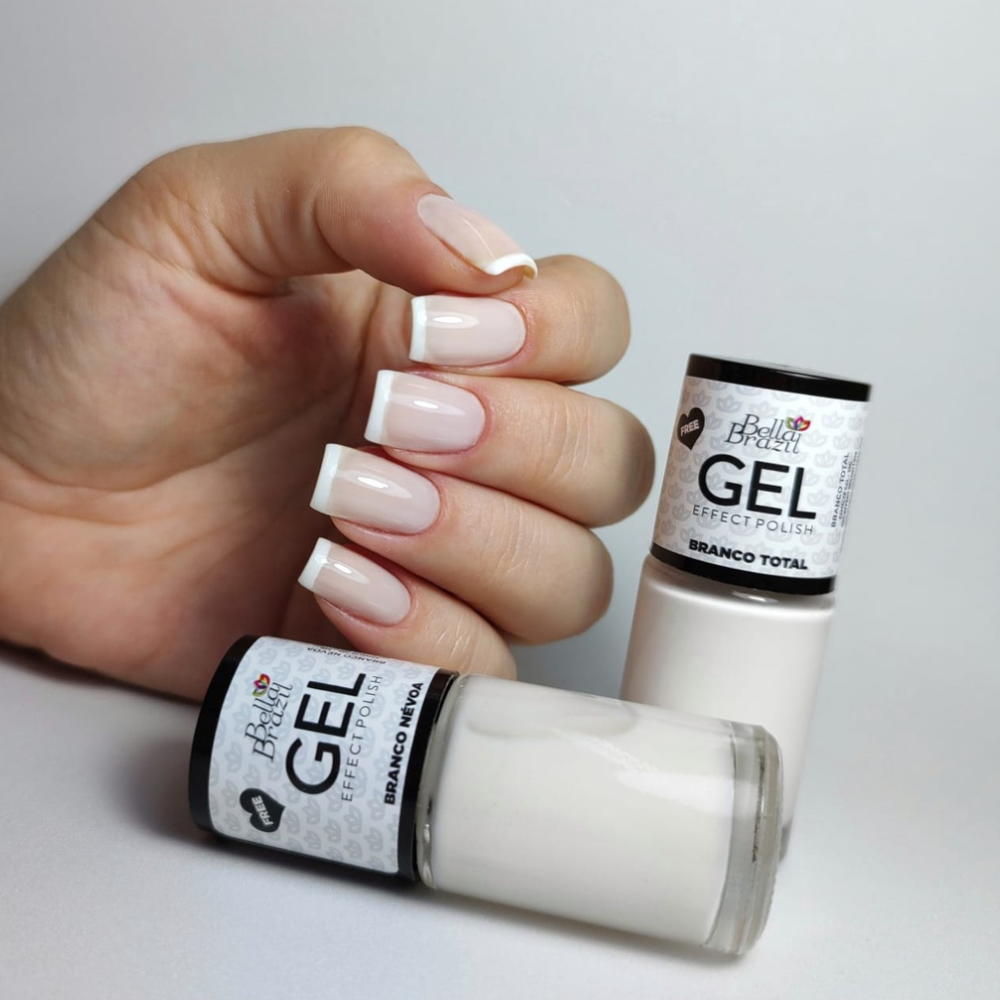Esmalte Bella Brazil Efeito Gel Cremoso 829 Branco Névoa