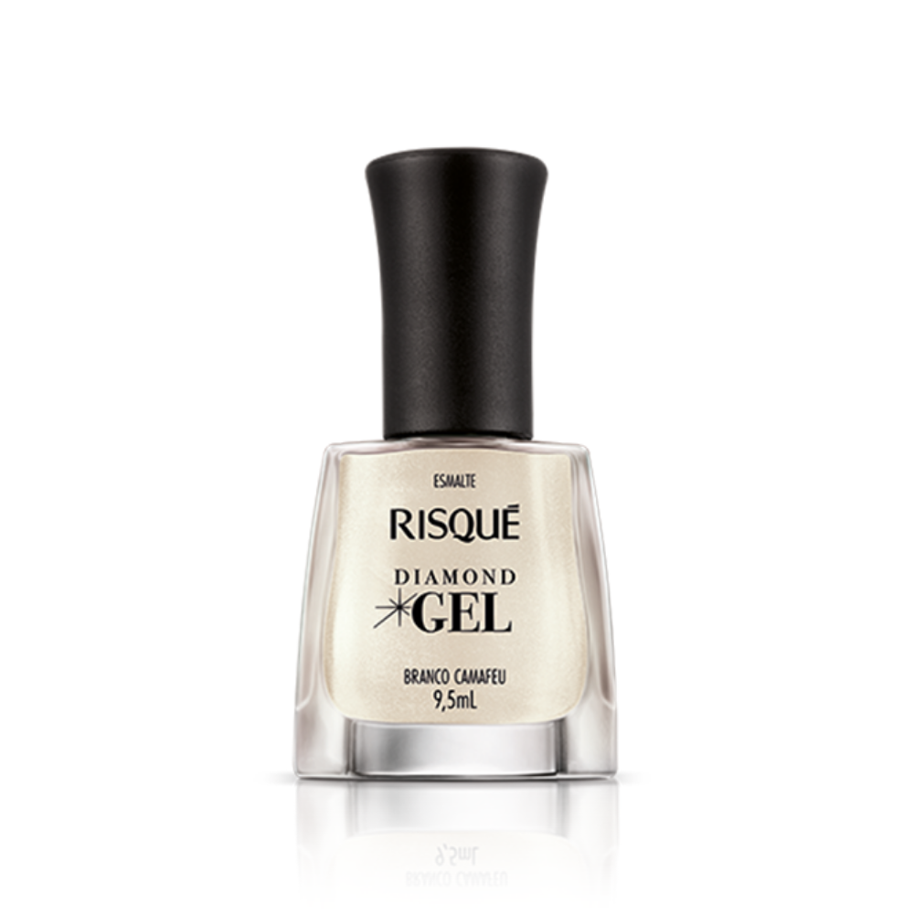 Esmalte Risqué Diamond Gel Branco Camafeu 9,5ml - Branco - Diamond Gel