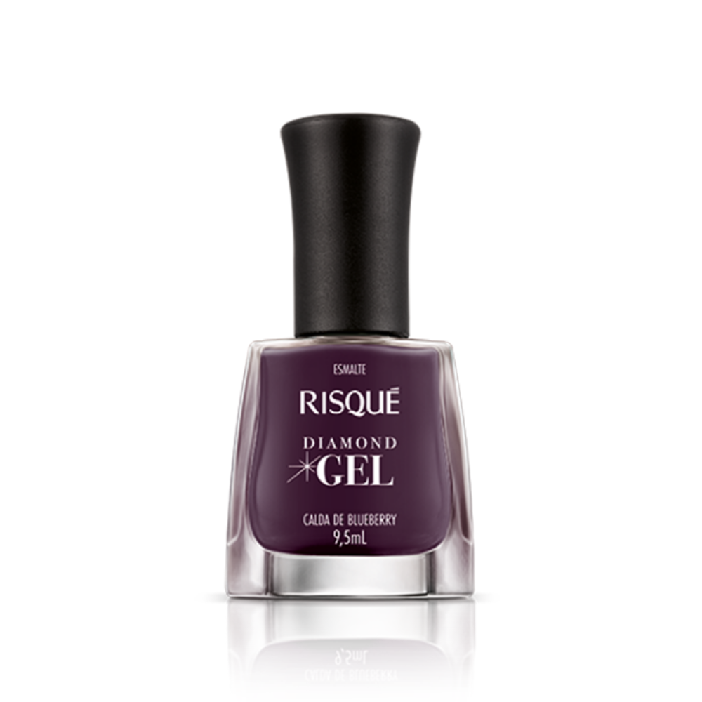 Esmalte Risqué Diamond Gel Calda De Blueberry 9,5ml - Roxo - Diamond Gel