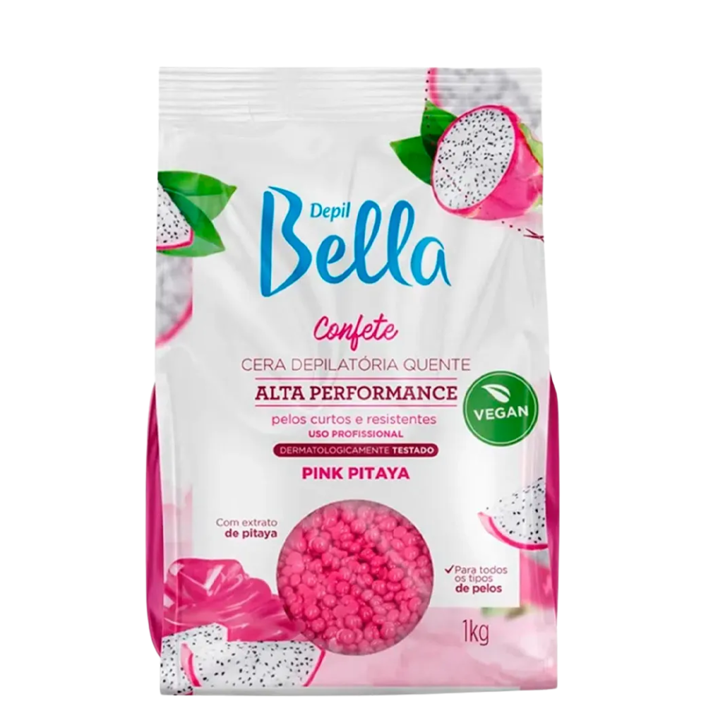 Cera Depilatória Confete Pink Pitaya Depil Bella 1kg