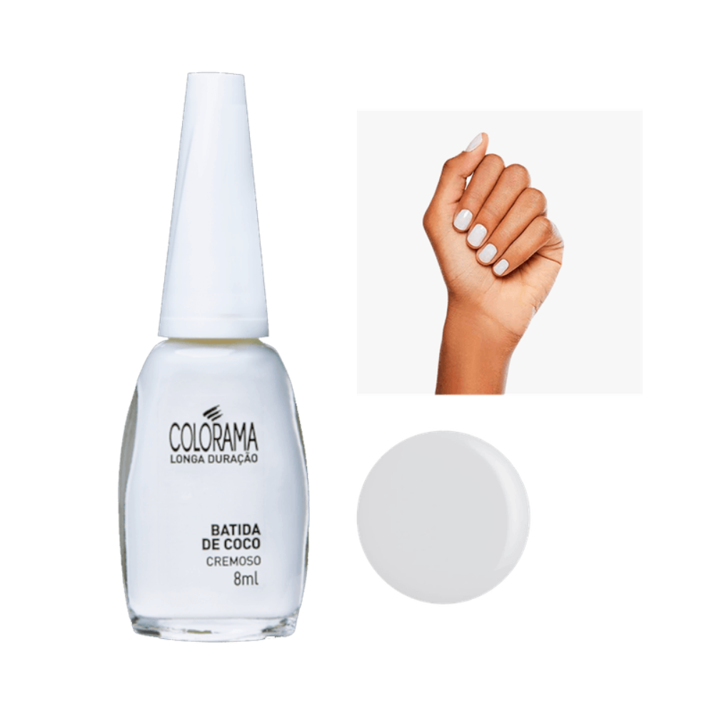 Esmalte Colorama Cremoso Batida De Coco - Branco
