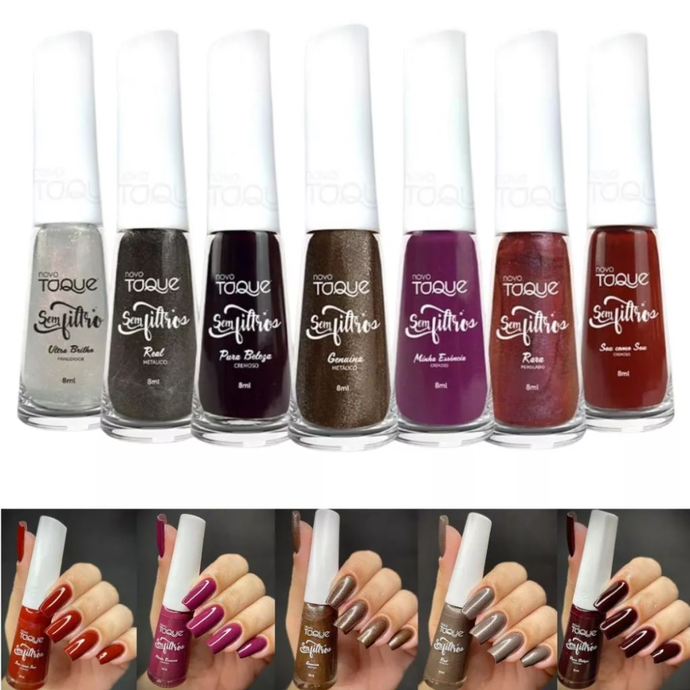 Esmalte Novo Toque Cremoso Sem Filtros Minha Essência 8ml