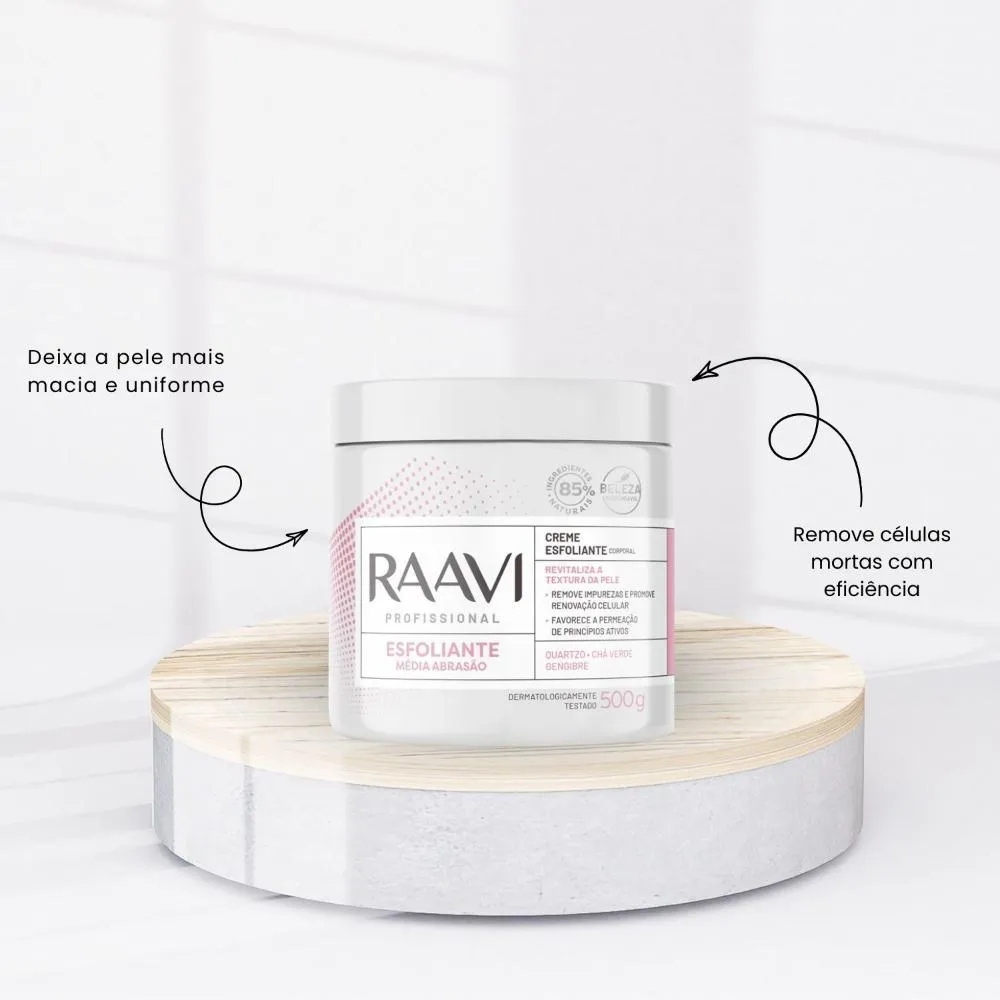 Creme Esfoliante Corporal Média Abrasão Raavi 500g
