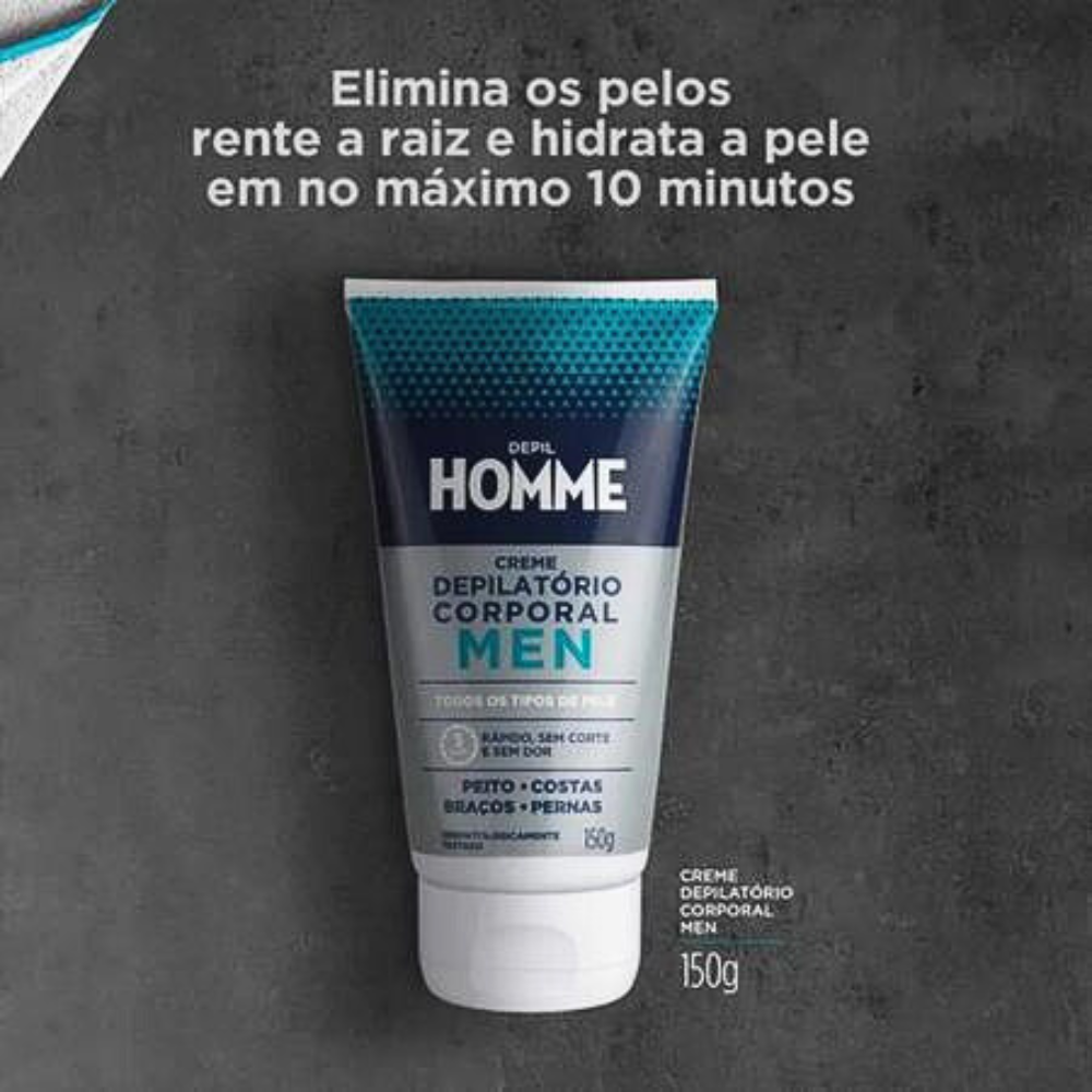 Creme Depilatório Masculino Homme Depil Bella 150g