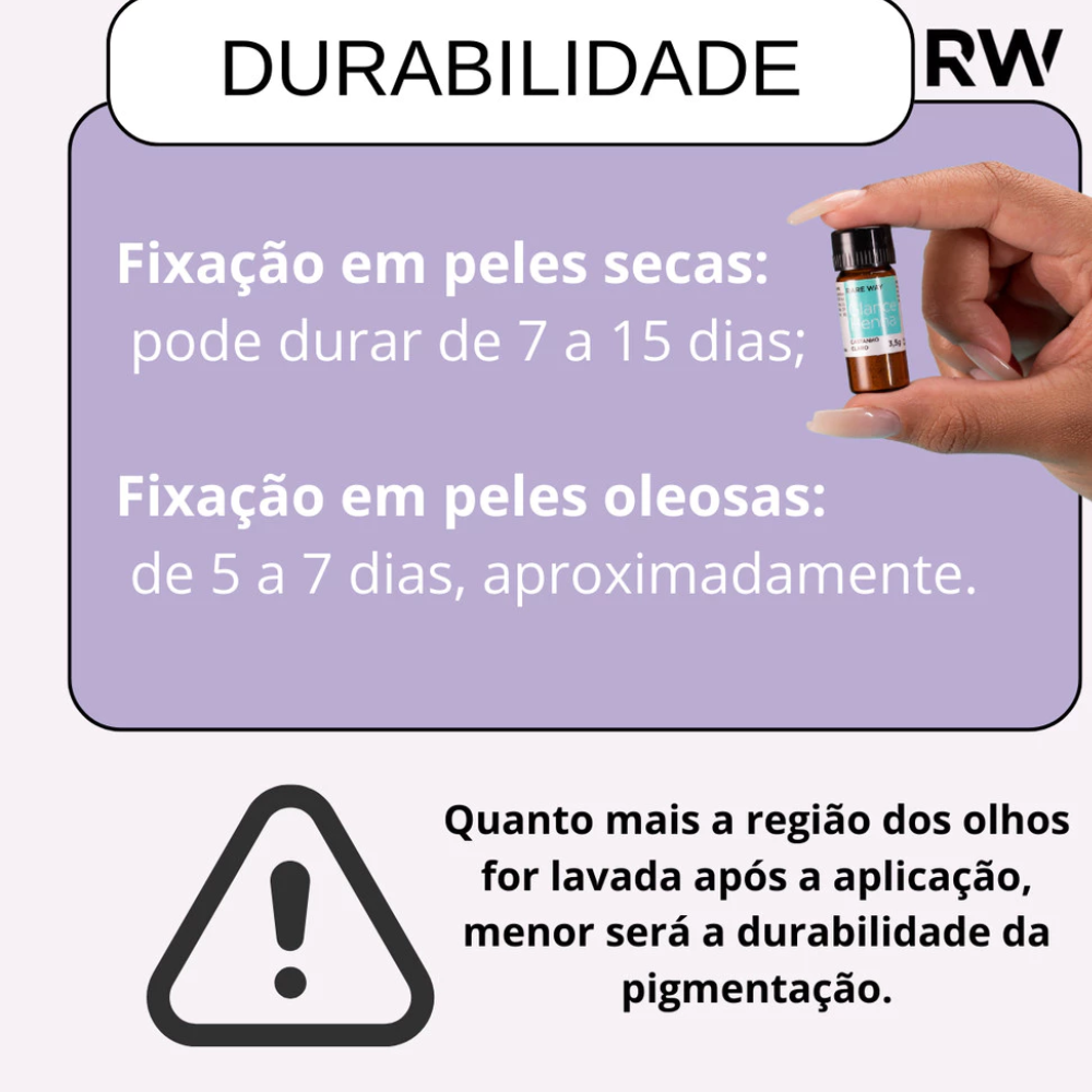 Kit Henna E Fixador Para Sobrancelhas Glance Loiro Claro Rare Way 3,5g