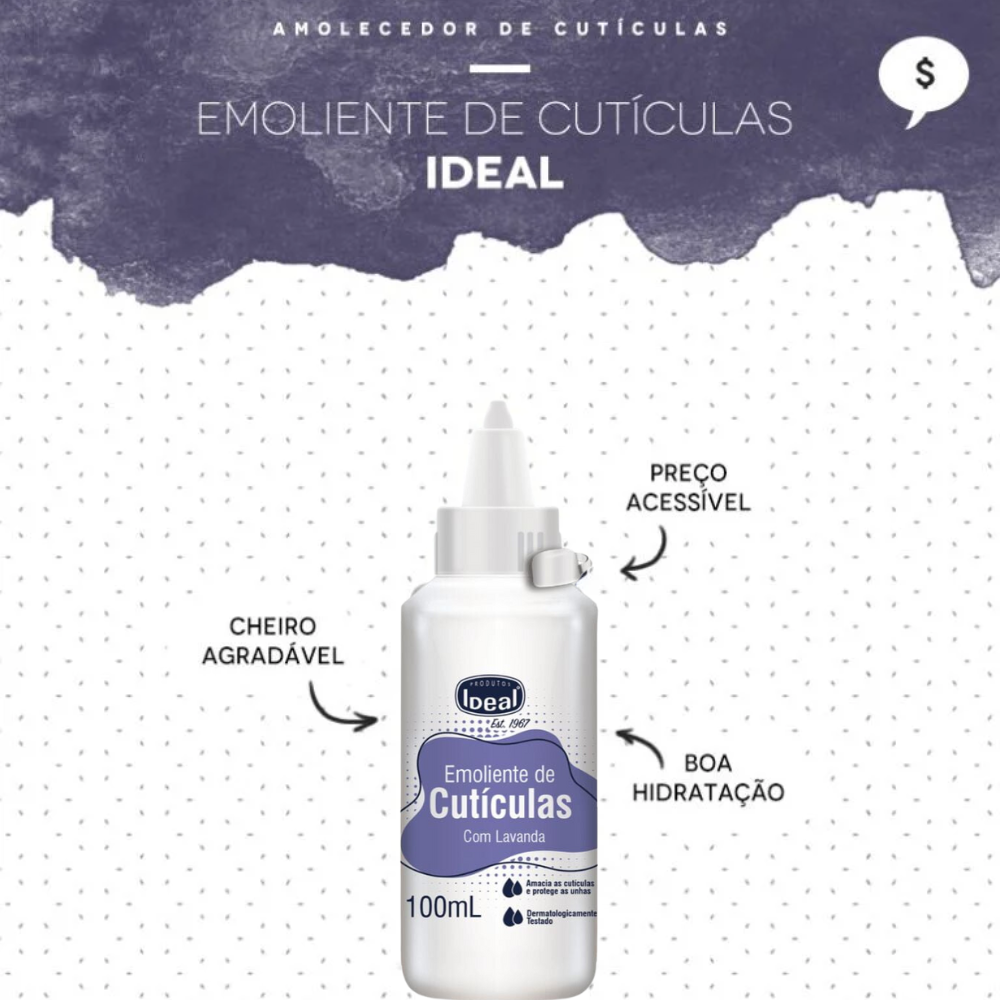 Amolecedor De Cutículas Lavanda Ideal 100ml