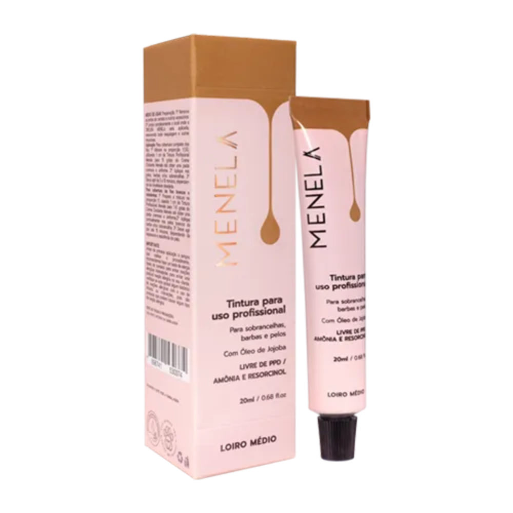 Tintura Menela 20ml Profissional Loiro Médio