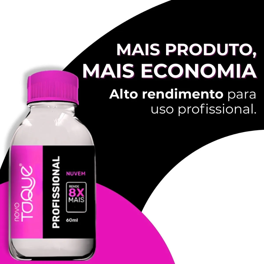 Refil Esmalte Novo Toque Profissional Nuvem Transparente 60ml