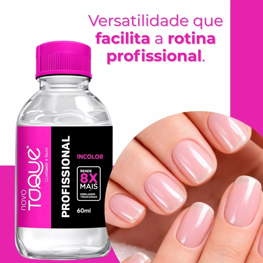 Refil Esmalte Novo Toque Profissional Incolor Transparente 60ml