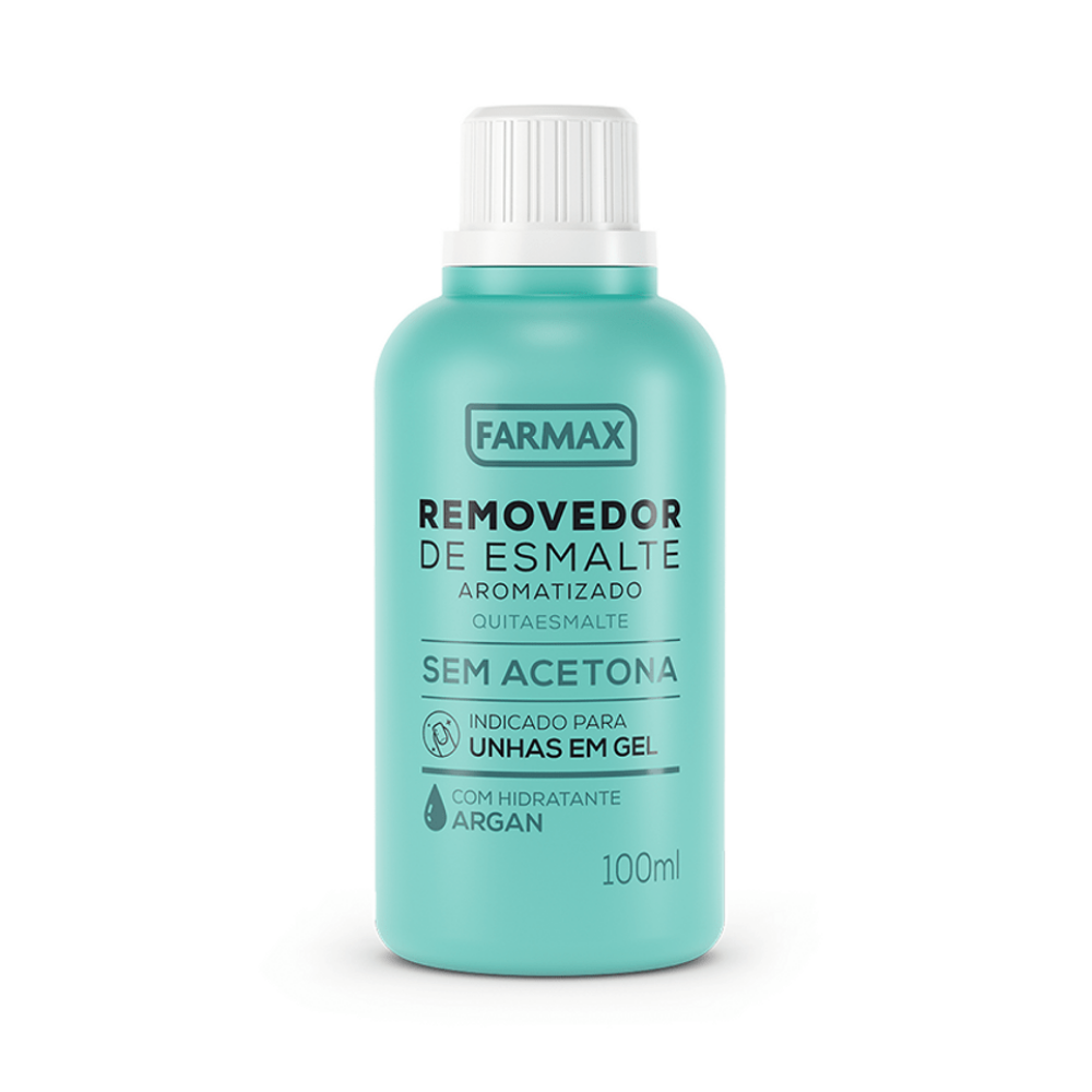Removedor Sem Acetona Com Hidratante Argan 100ml Farmax