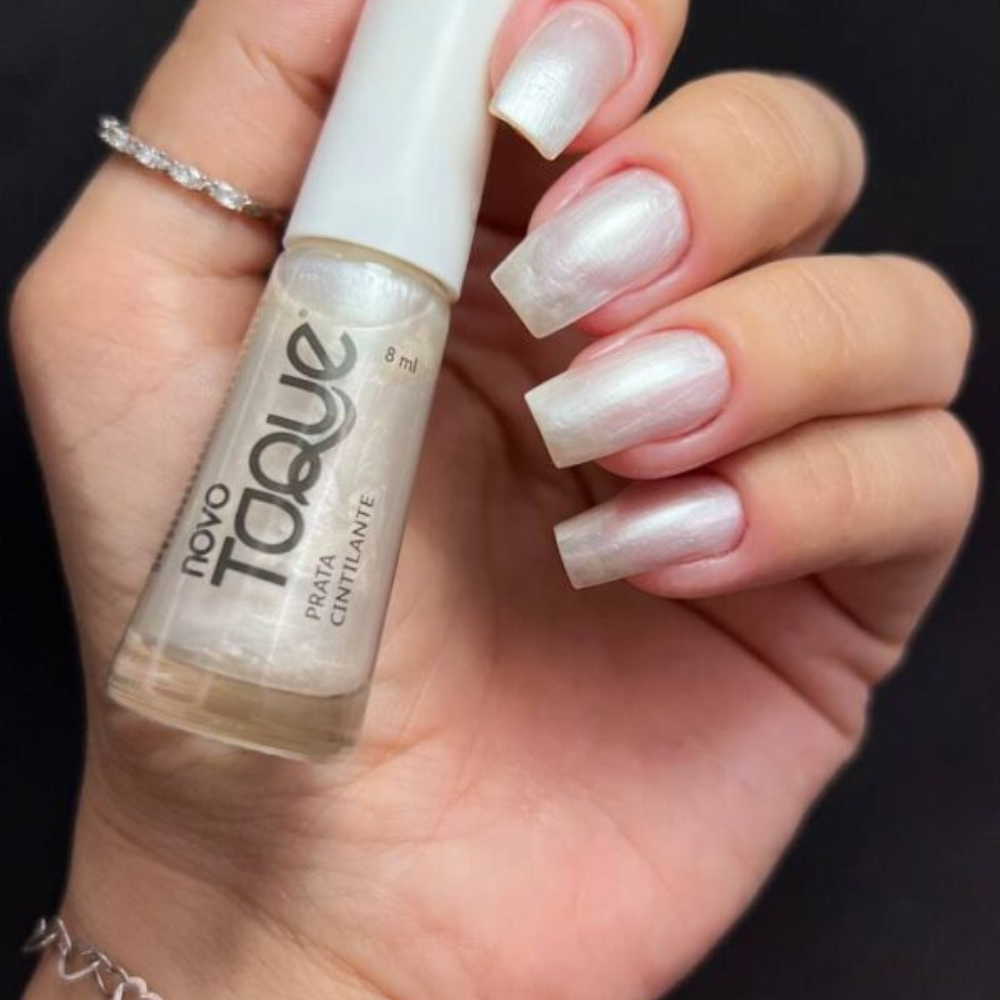 Esmalte Novo Toque Cintilante Prata 8ml