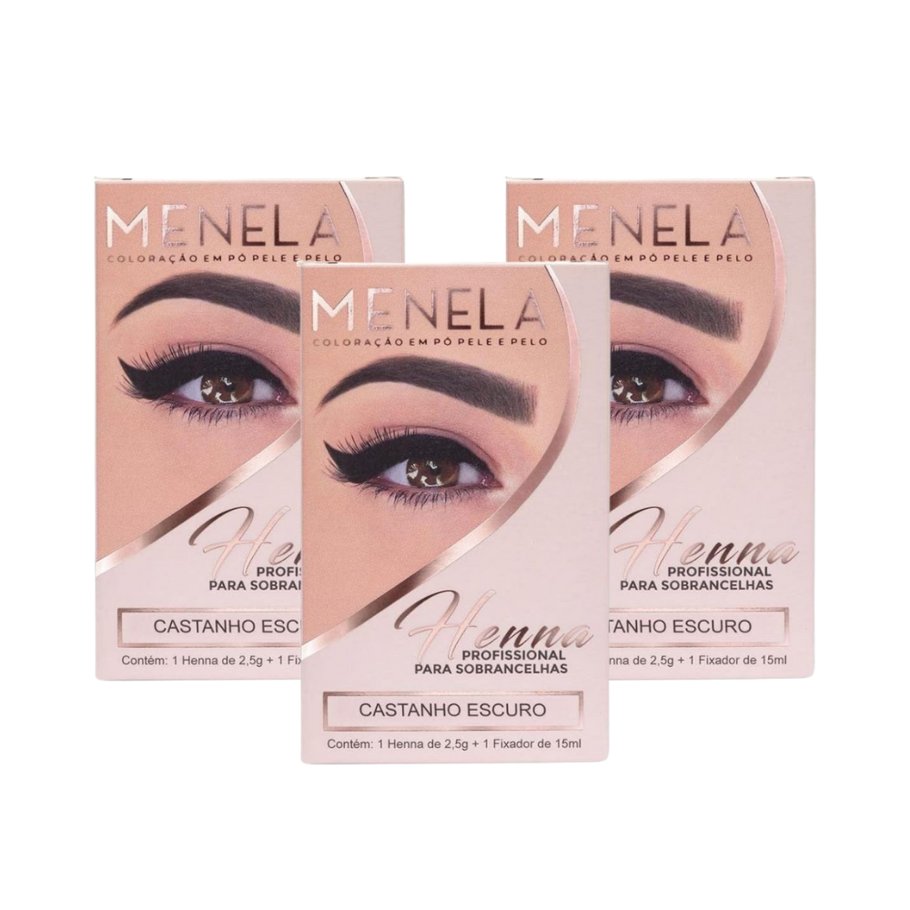 Kit 3 Hennas 2,5g Menela
